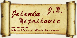 Jelenka Mijailović vizit kartica